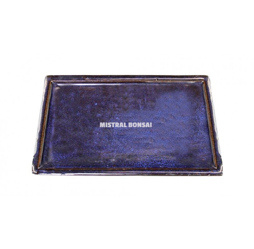 Rectangular dish for bonsai 14 cm blue Rectangular dish for bonsai 14 cm blue
