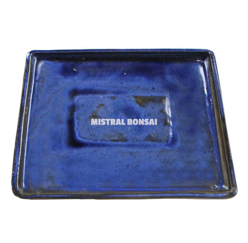 Plateau de grès pour bonsai 31 cm. bleu Plateau de grès pour bonsai 31 cm. bleu