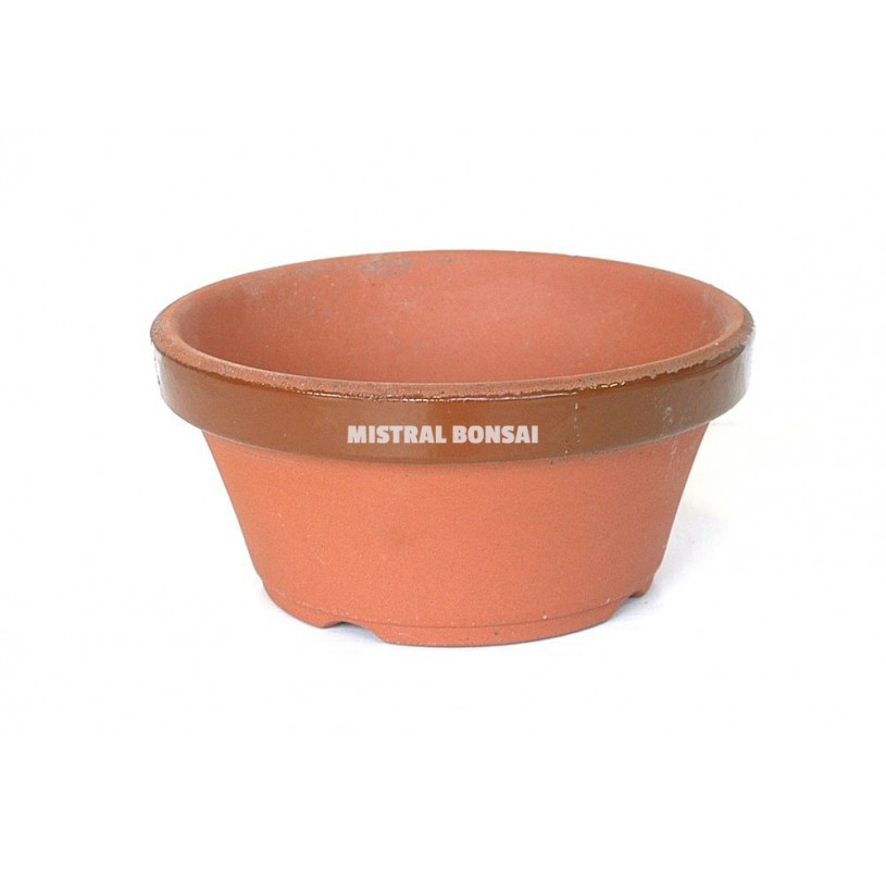 Pot en terre cuite pour bonsaï de 22.5 cm diam. Pot en terre cuite pour bonsaï de 22.5 cm diam.