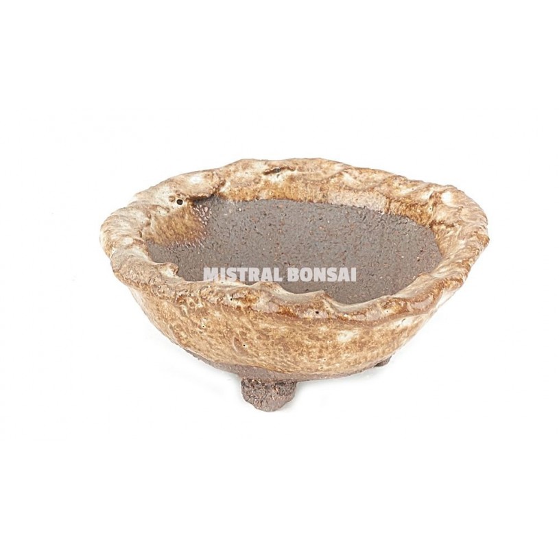 Pot kusamono de grès pour bonsai 9.0 cm. Pot kusamono de grès pour bonsai 9.0 cm.