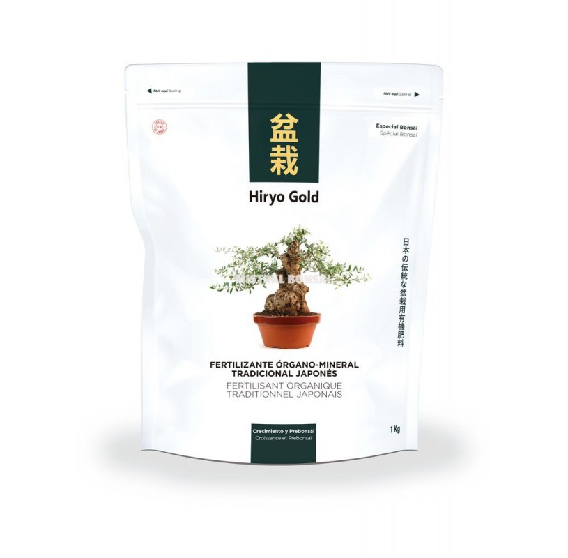 Engrais HIRYO-GOLD - Croissance et prebonsaï 1 kg. Engrais HIRYO-GOLD - Croissance et prebonsaï 1 kg.