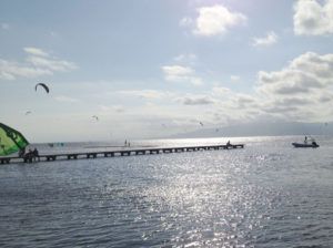 Kitesurf on the beach of Trabucador (Ebro Delta)